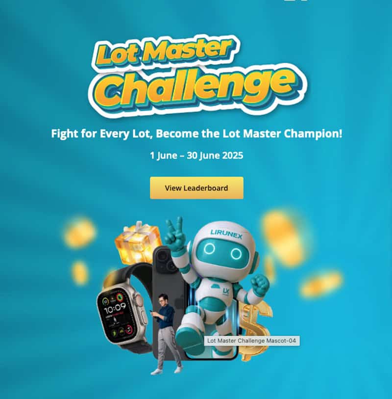 Lirunex Unveils June Trading Contest: “Lot Master Challenge” Offers Cash and Gadgets for Top Traders